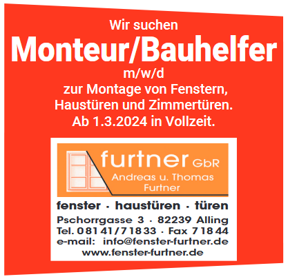 Monteuer/Bauhelfer (m/w/d) gesucht alling ffb ab 1.3.2024